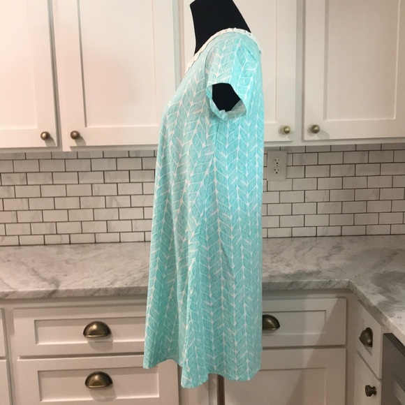 NWT Lauren James Dress Womens M Blue Green Ocean Palm Caroline Beach Resortwear - Picture 3 of 10